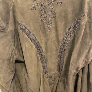 Anne Klein Brown Embroidered Blazer